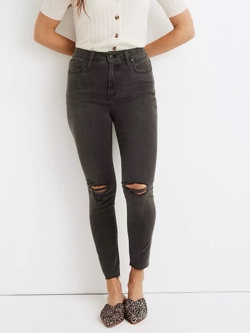 Madewell Charcoal Curvy High-Rise Skinny Jeans